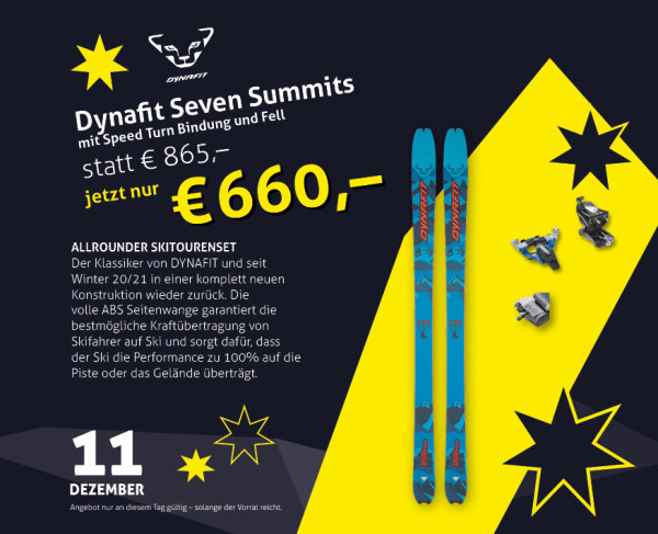 Dynafit Seven Summits + Speed Turn Bindung + Fell